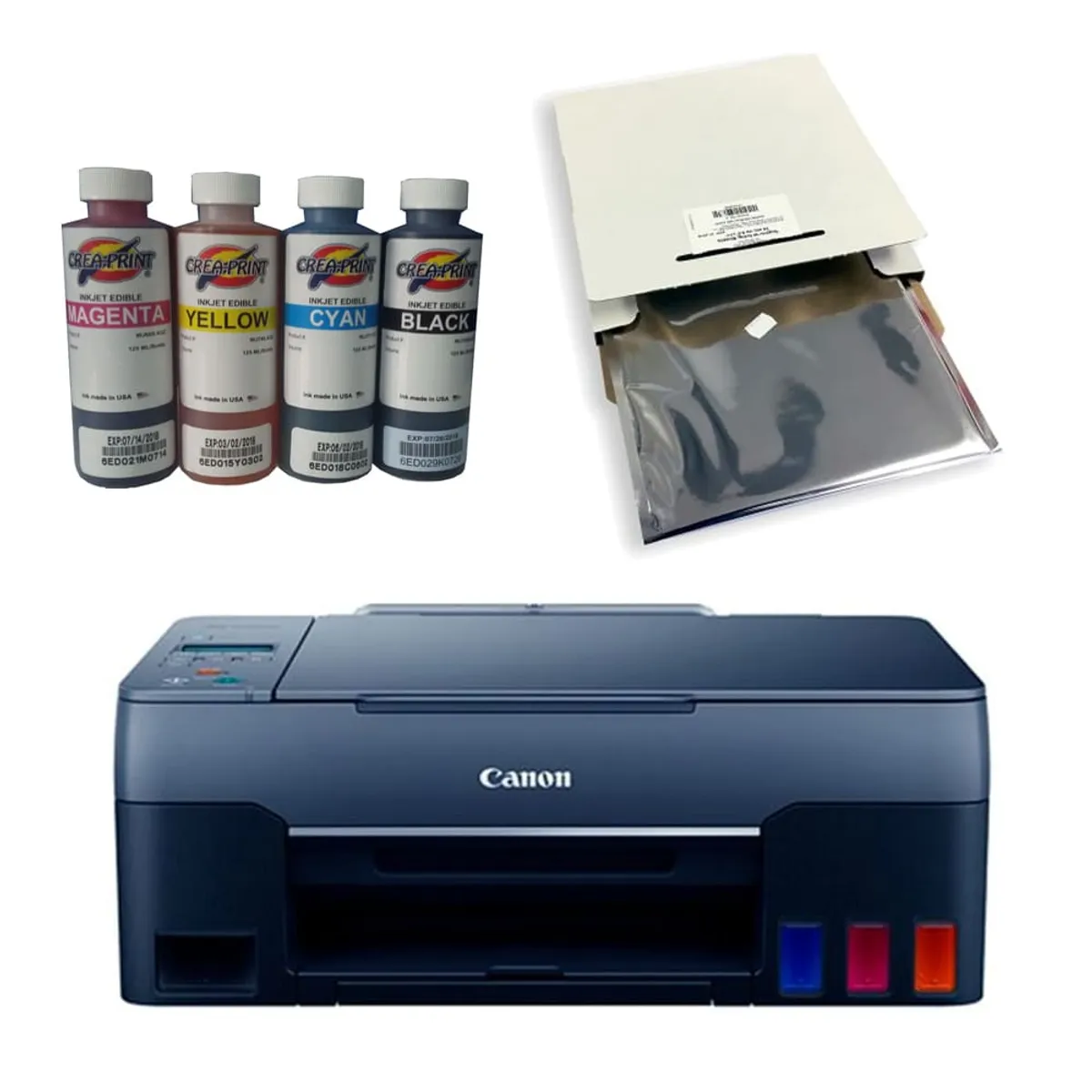 CANON - IMPRESORA CANON G2170 + 25 HOJAS DE AZUCAR + 400CC DE TINTA COMESTIBLE