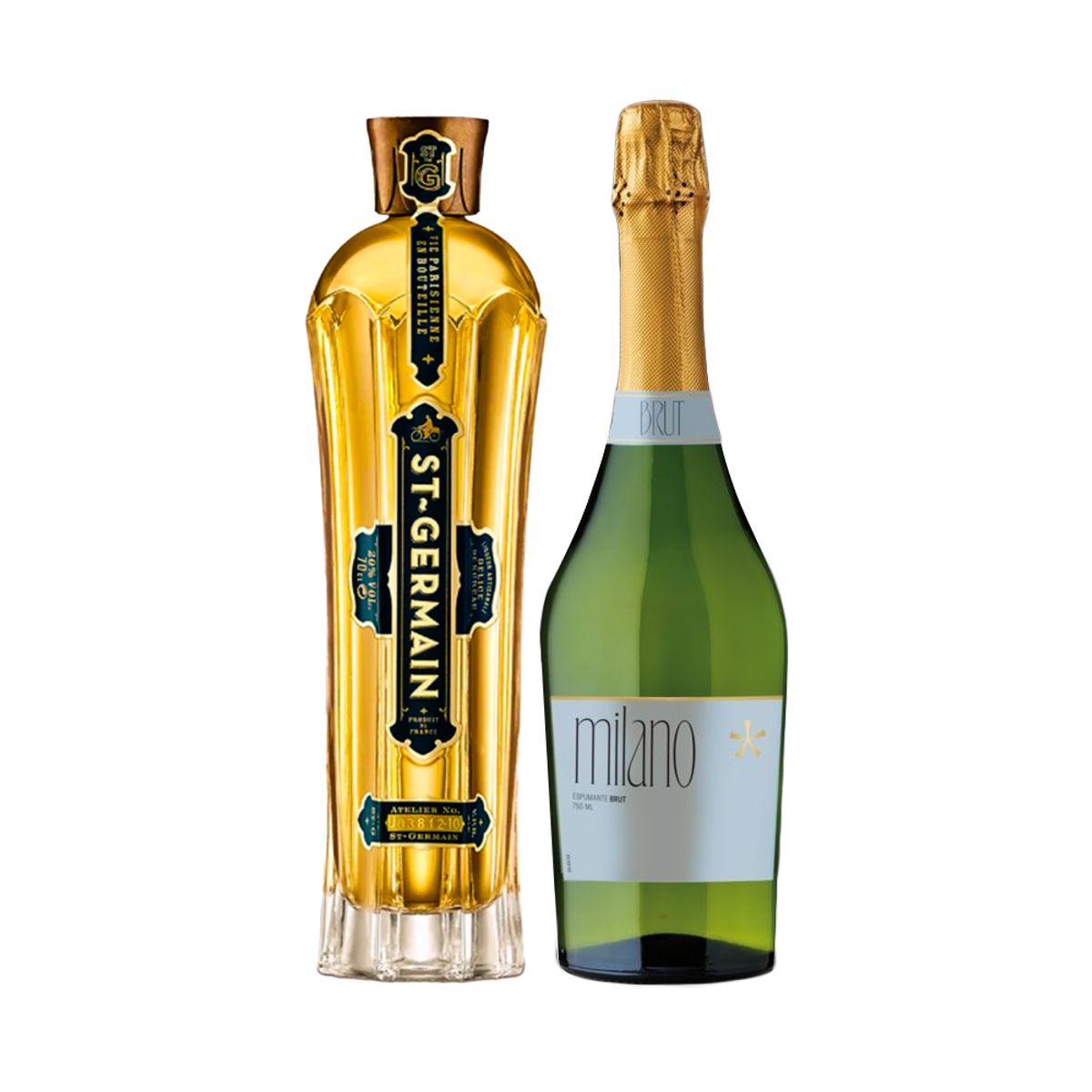 SAINT GERMAIN - Licor Saint Germain 750cc + Espumantes Milano Brut 750cc