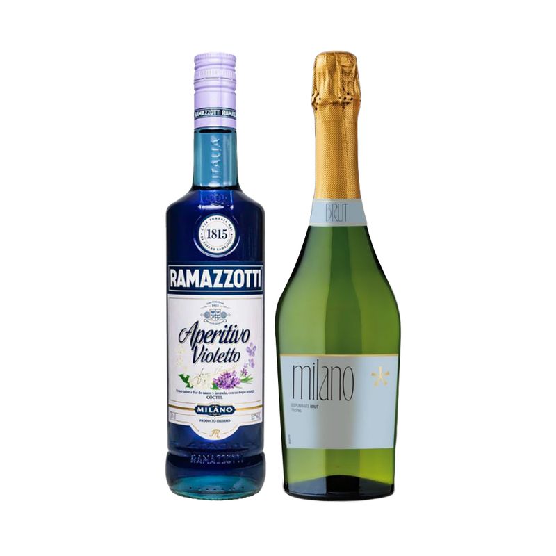 RAMAZZOTTI - Licor Ramazzotti Violetto + Espumantes Milano Brut 750cc