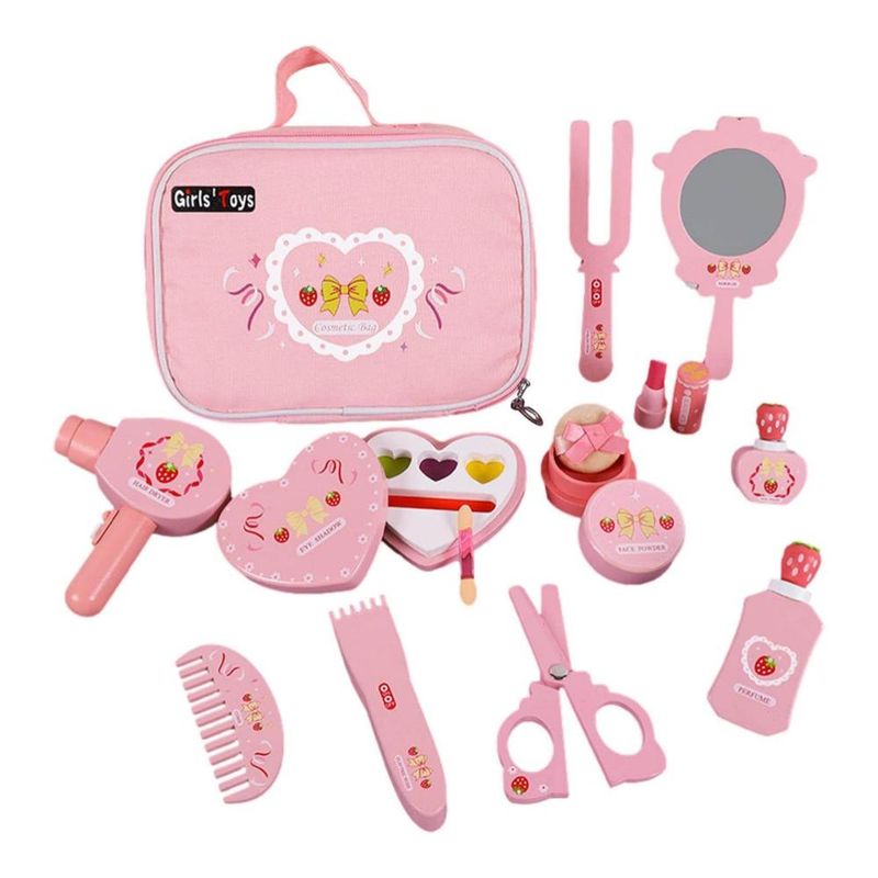 TOLIPA - Peluqueria Set madera 12 piezas Maquillaje Cosméticos