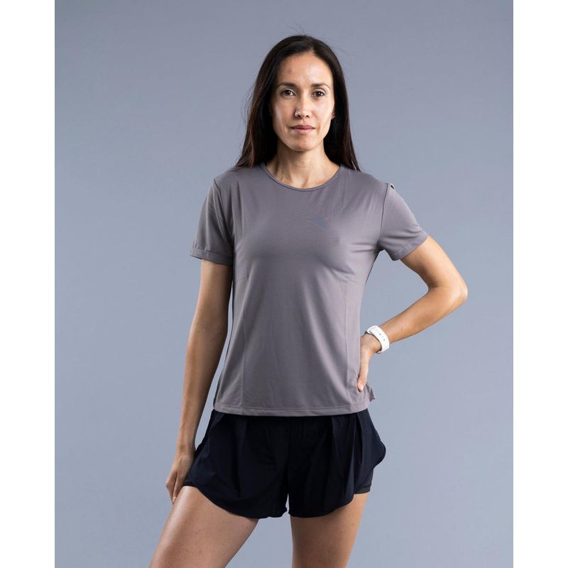 THEA - Polera Transpirable Manga Corta Lerna Charcoal