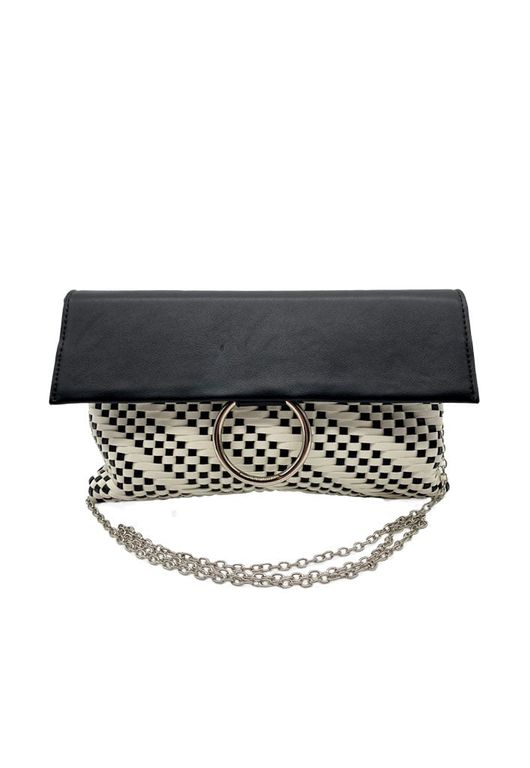 Cartera de fiesta Ecocuero Negro CRS20 Negro TALLA UNICA