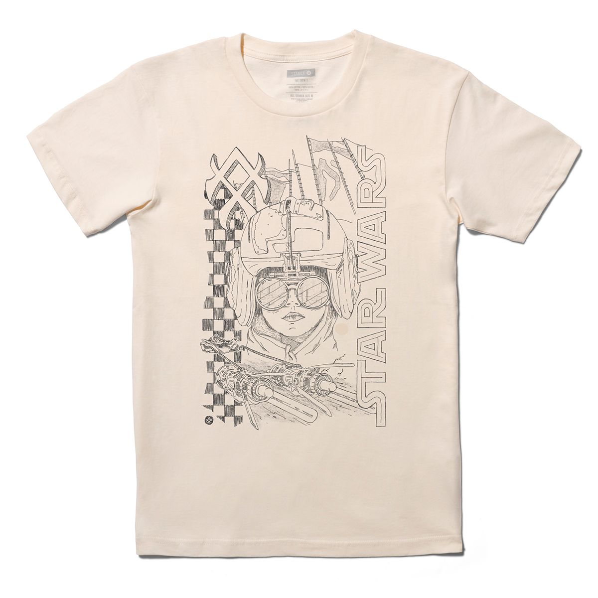STANCE - Polera Stance Anakin Vintage White
