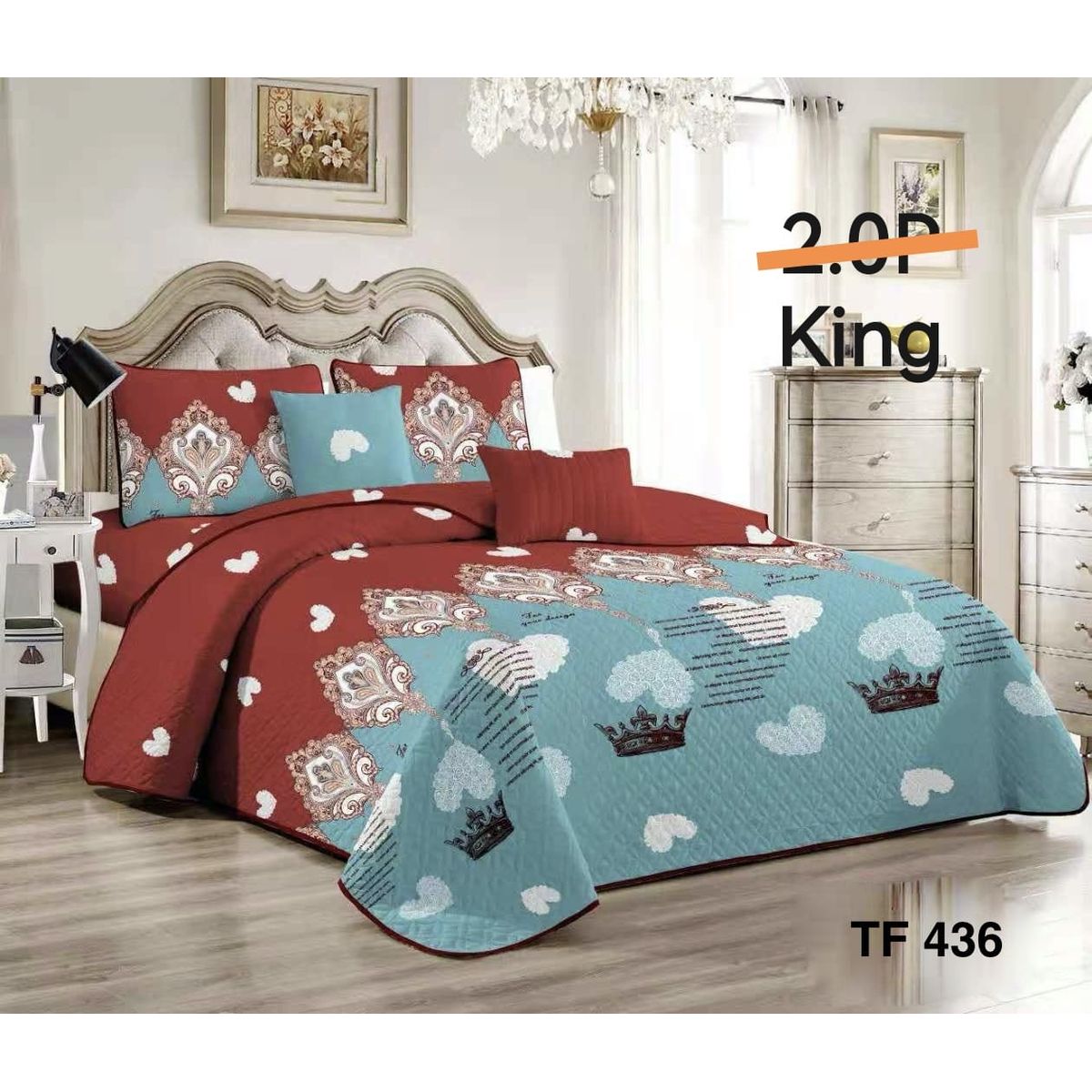 GENERICO - Cubrecama de verano quilt king