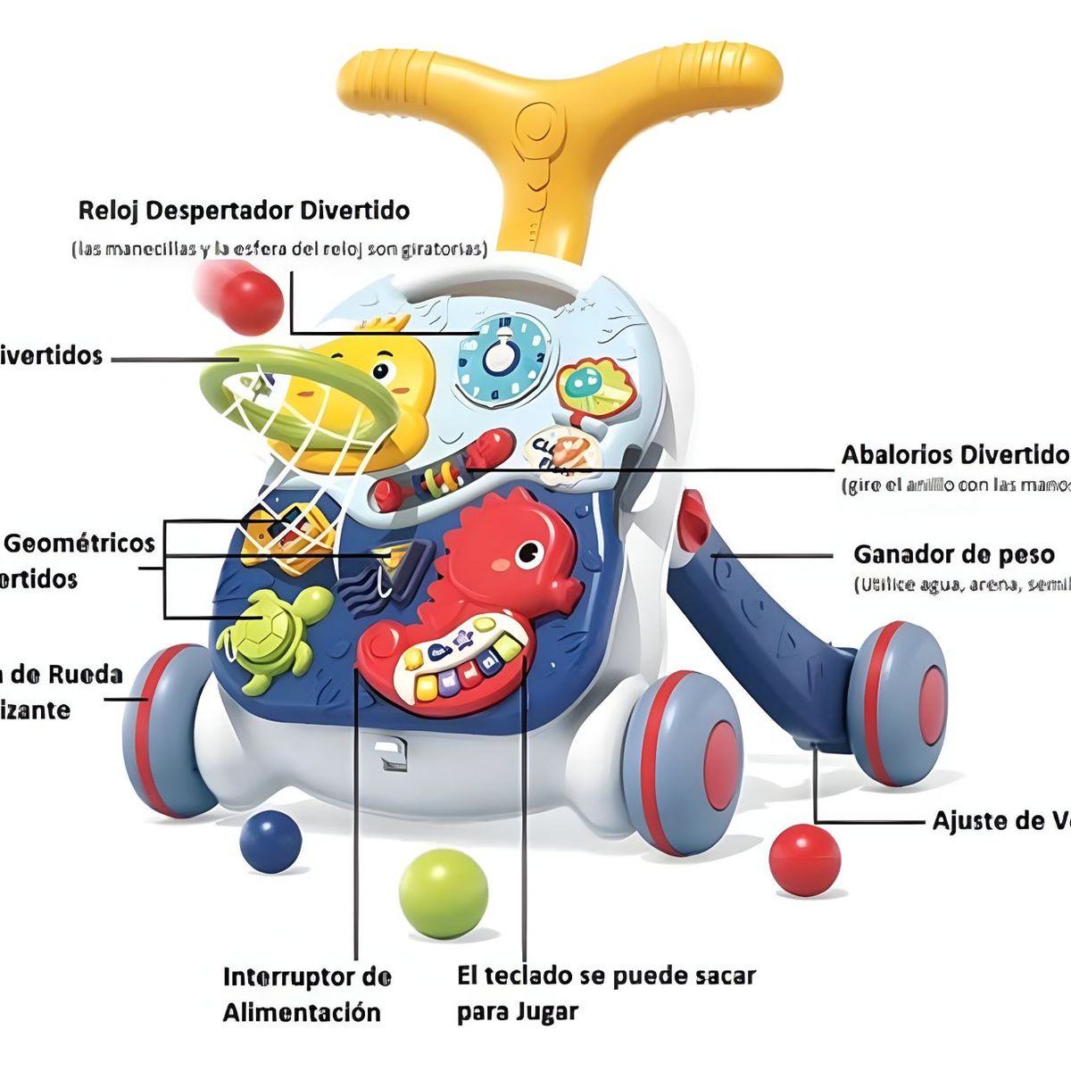 GENERICO - Caminadora Correpasillo mas Mesa Didáctica Infantil bebe 2en 1