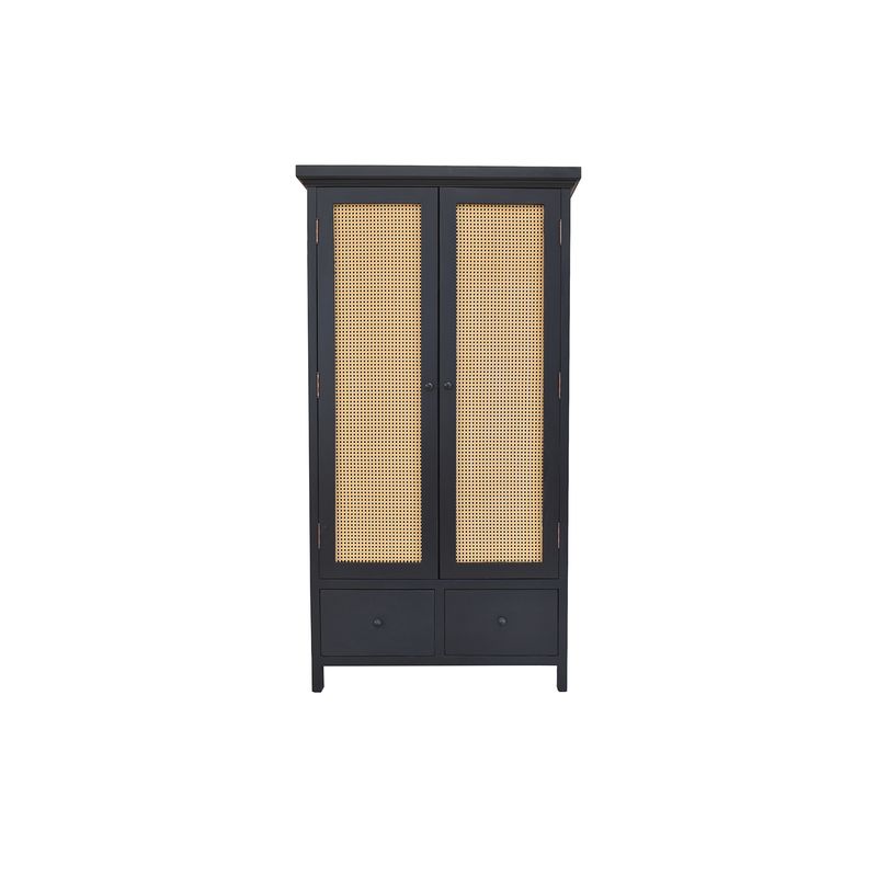 MUEBLES NATIVA - VITRINA LINDEROS BLACK JUNCO tirador negro