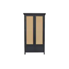 MUEBLES NATIVA - VITRINA LINDEROS BLACK JUNCO tirador negro