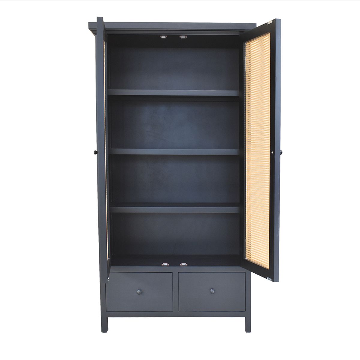 MUEBLES NATIVA - VITRINA LINDEROS BLACK JUNCO tirador negro