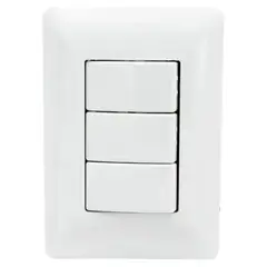 PHILCO - Interruptor Para Muro Triple 250V 10A Blanco 78561