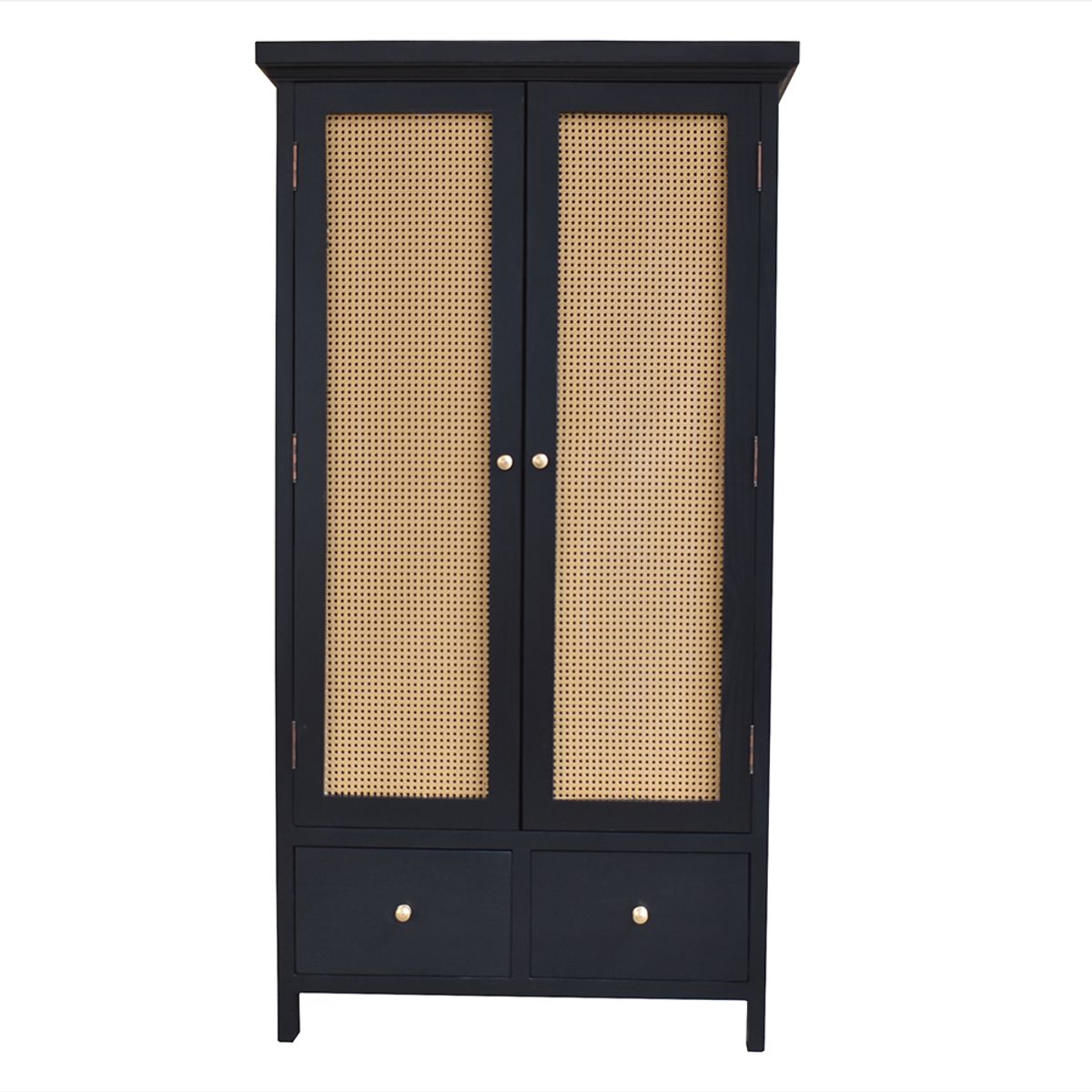 MUEBLES NATIVA - VITRINA LINDEROS BLACK tirador dorado