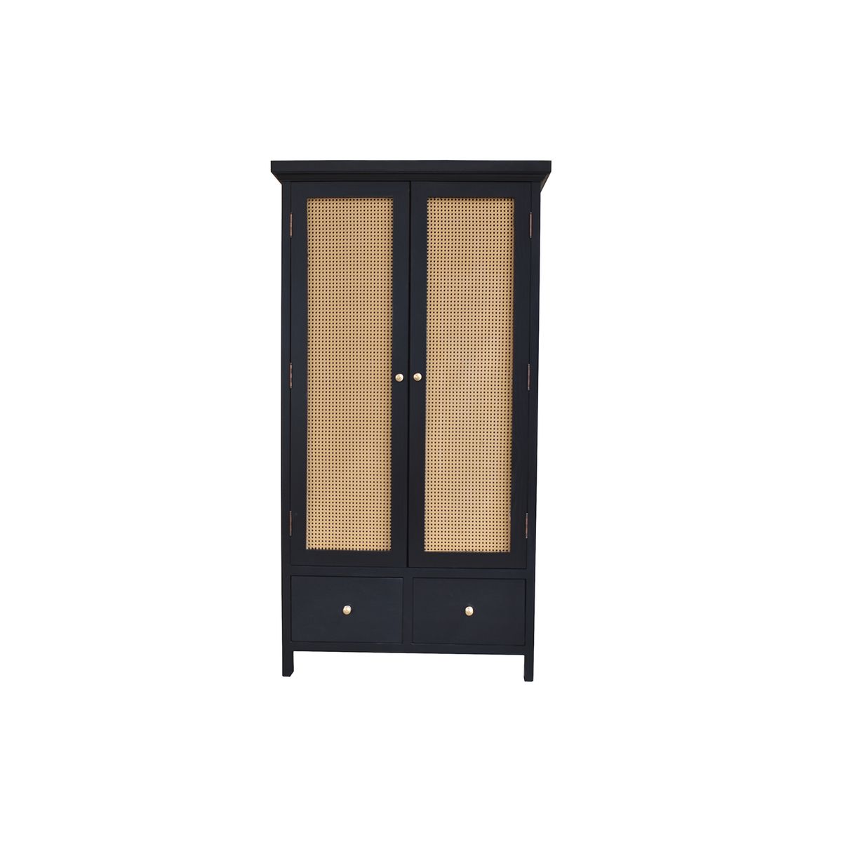 MUEBLES NATIVA - VITRINA LINDEROS BLACK tirador dorado