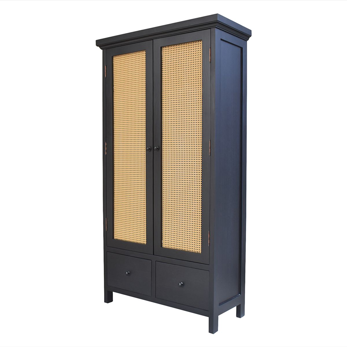 MUEBLES NATIVA - VITRINA LINDEROS BLACK tirador dorado