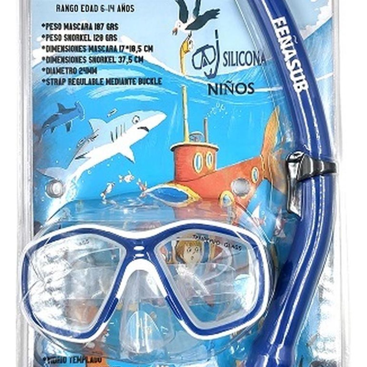 AQUASPORT - Set Niños Mascara Y Snorkel Feñasub