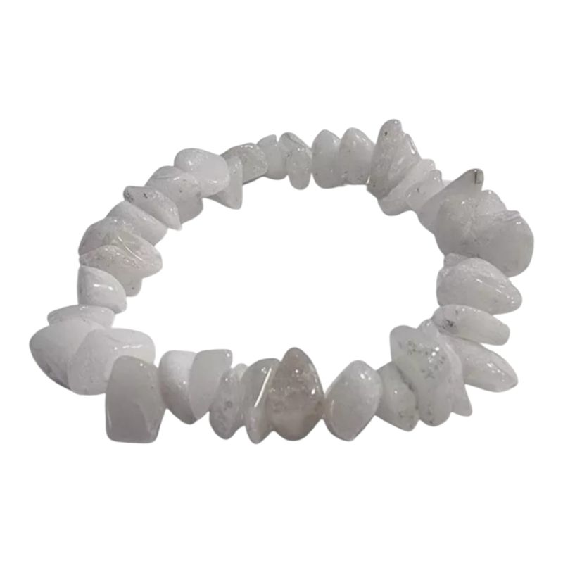 GENERICO - Pulsera Cuarzo Blanco Piedras Naturales Energética