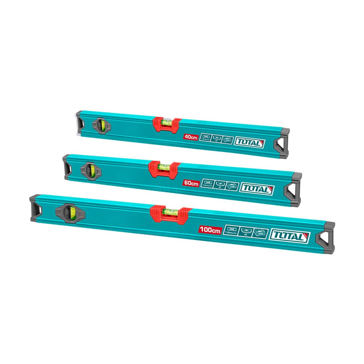 TOTAL TOOLS - Set 3 Niveles Burbujas Super Total