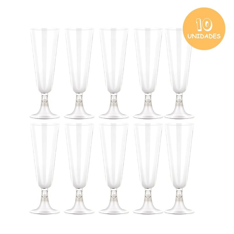 GENERICO - Pack 10 Copas Champagne Desechables de 162ml para Celebracion