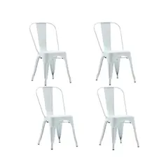SERCOMKP - Pack 4 Sillas Tolix Blanca