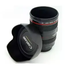 GENERICO - Tazon Mug Tipo Lente De Camara Fotografica Con Tapa Parasol