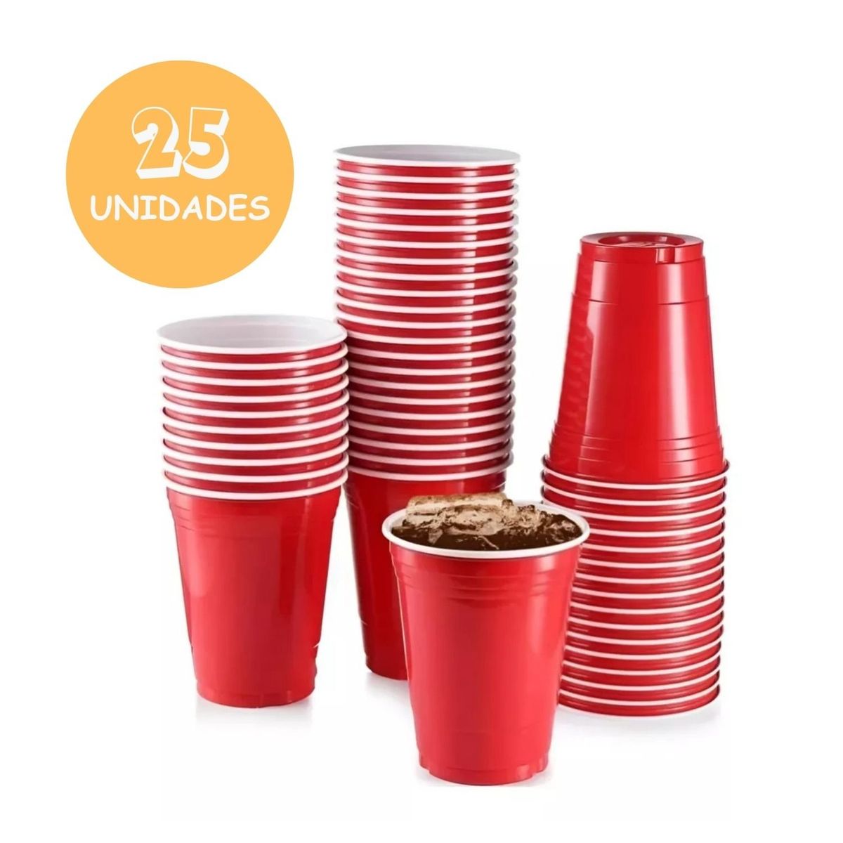 GENERICO - Pack 25 Vasos Desechables de 473ml para Fiestas Celebracion