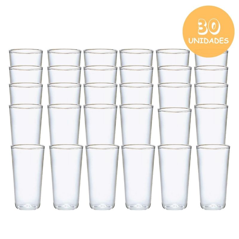 GENERICO - Pack 30 Vasos Desechables de 300ml Jugo Bebidas Multiuso