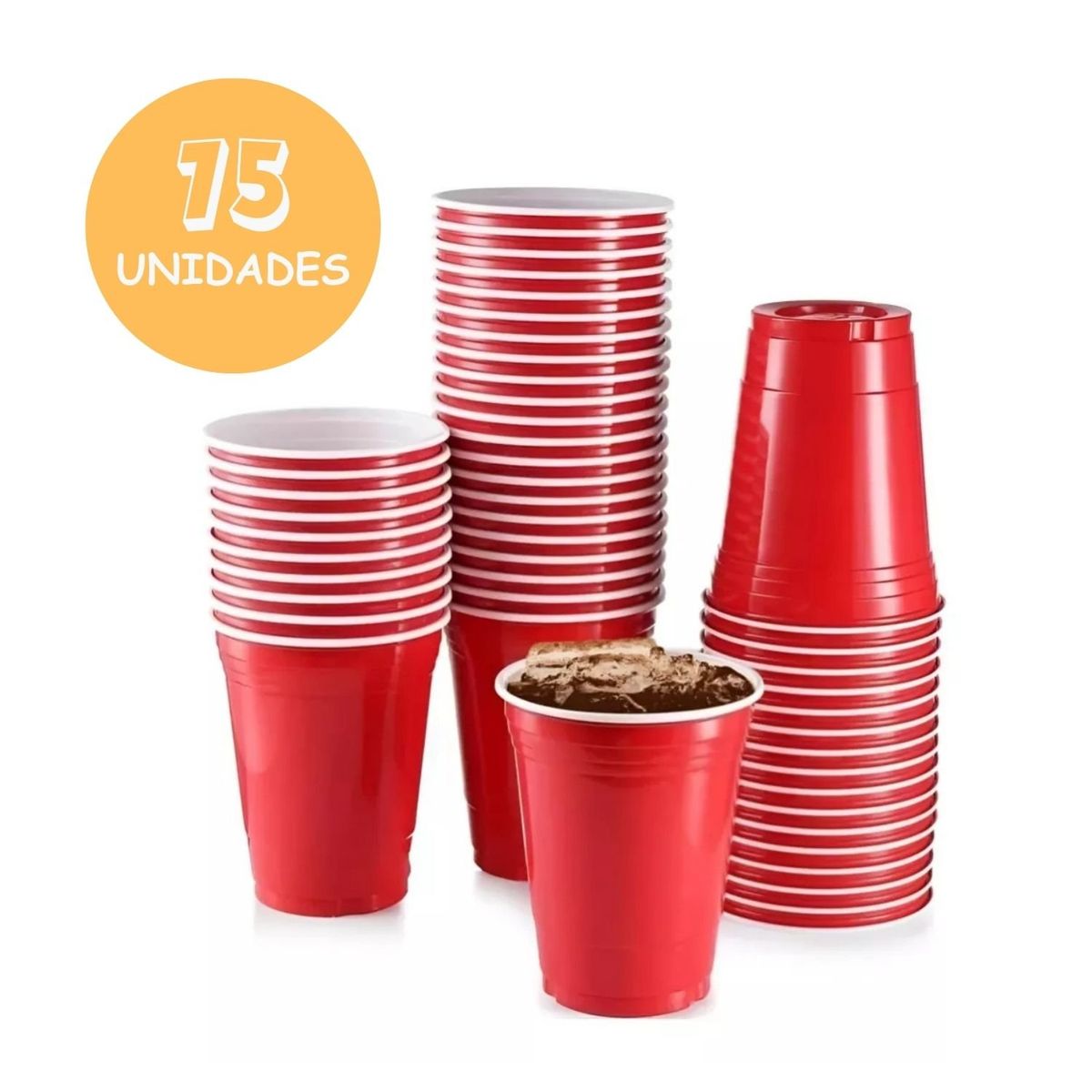 GENERICO - Pack 75 Vasos Desechables de 473mL para Fiestas Celebracion