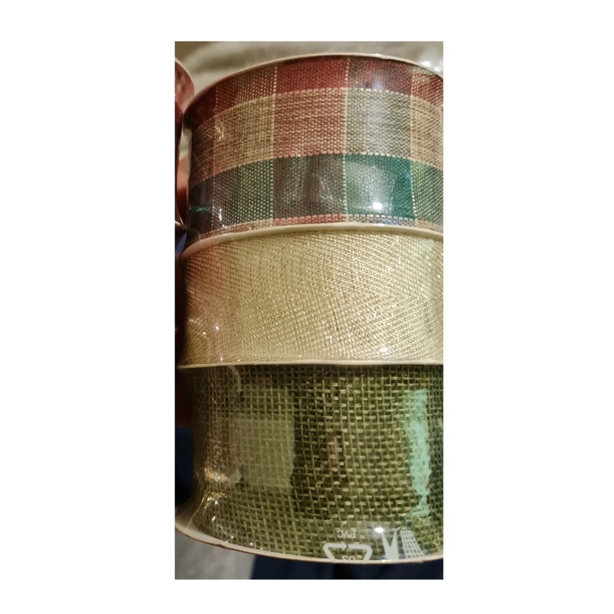 GENERICO - TRIO DE CINTAS DE TELA ALAMBRE-VERDE