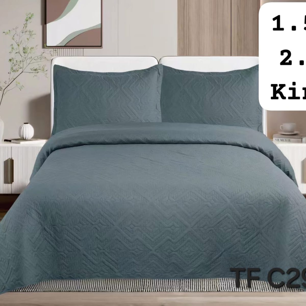 GENERICO - Cubrecama de verano quilt king