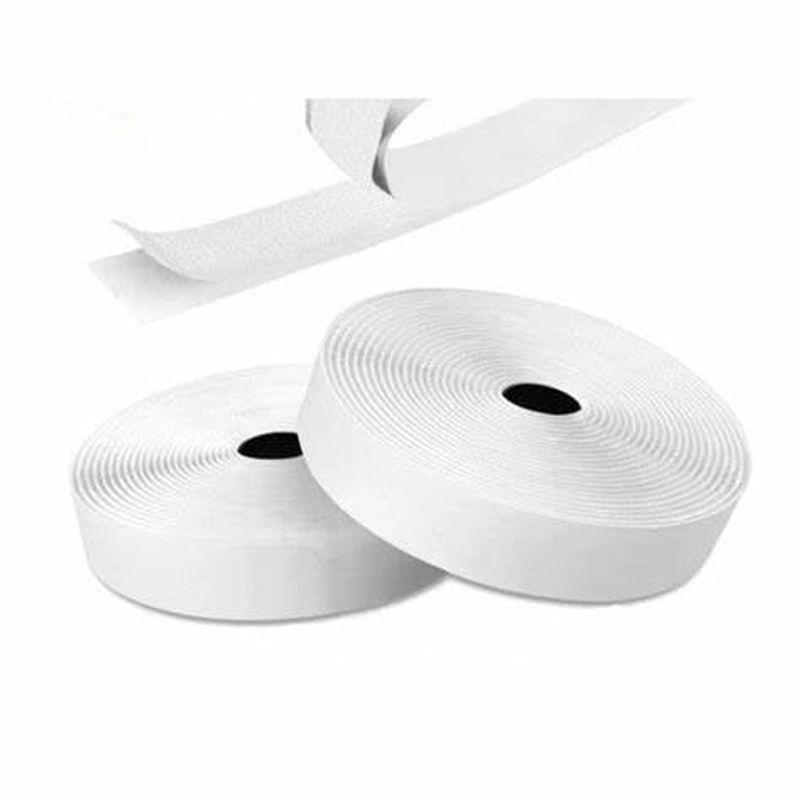 GENERICO - velcro de 2cm autoadhesivo por rollo25mts blanco