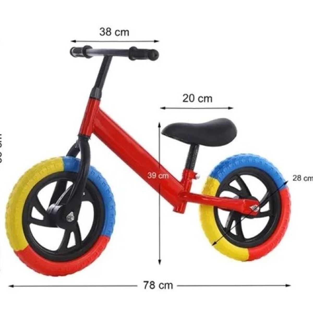 GENERICO - Bicicleta De Aprendizaje E Iniciacion Aro 10 Para Niños Roja
