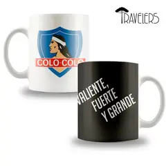 GENERICO - Tazón Cerámico Blanco Colo-Colo Valiente