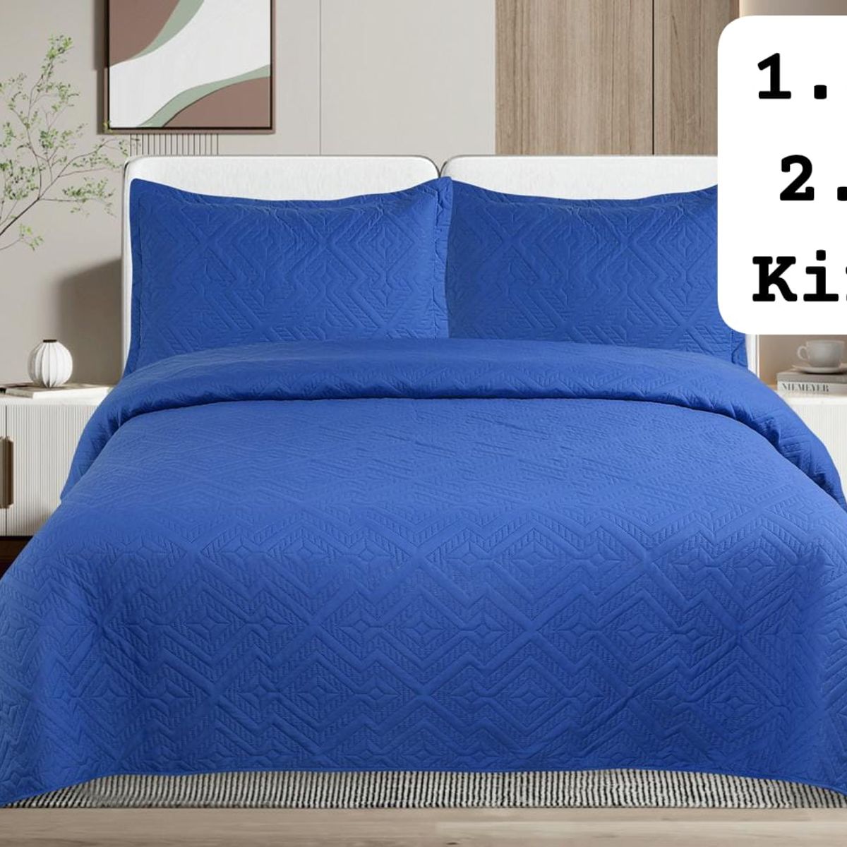 GENERICO - Cubrecama de verano quilt king