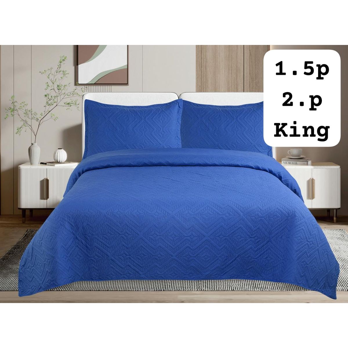 GENERICO - Cubrecama de verano quilt king