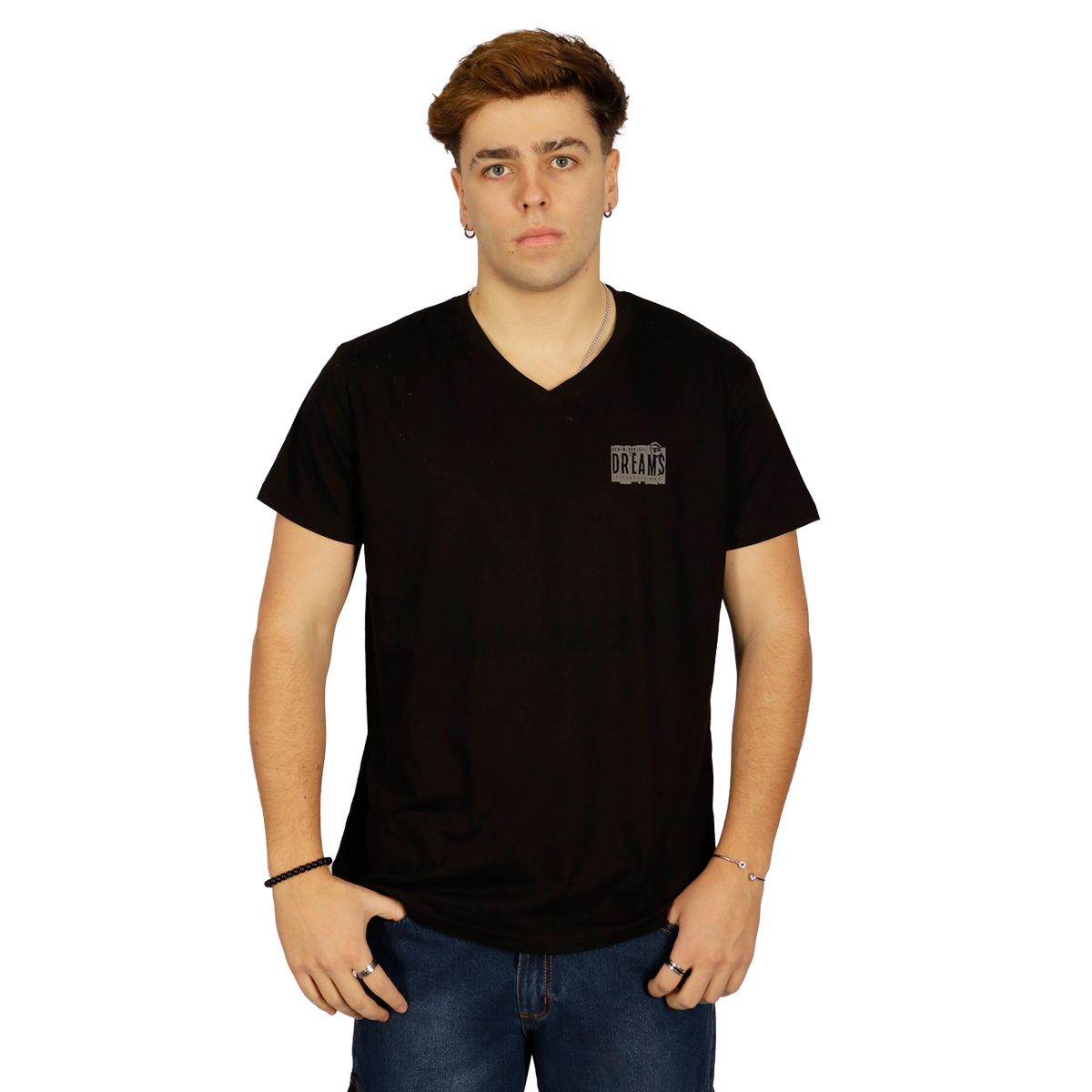 PEROE - Polera Joao II Cuello V Negra Peroé - Negro
