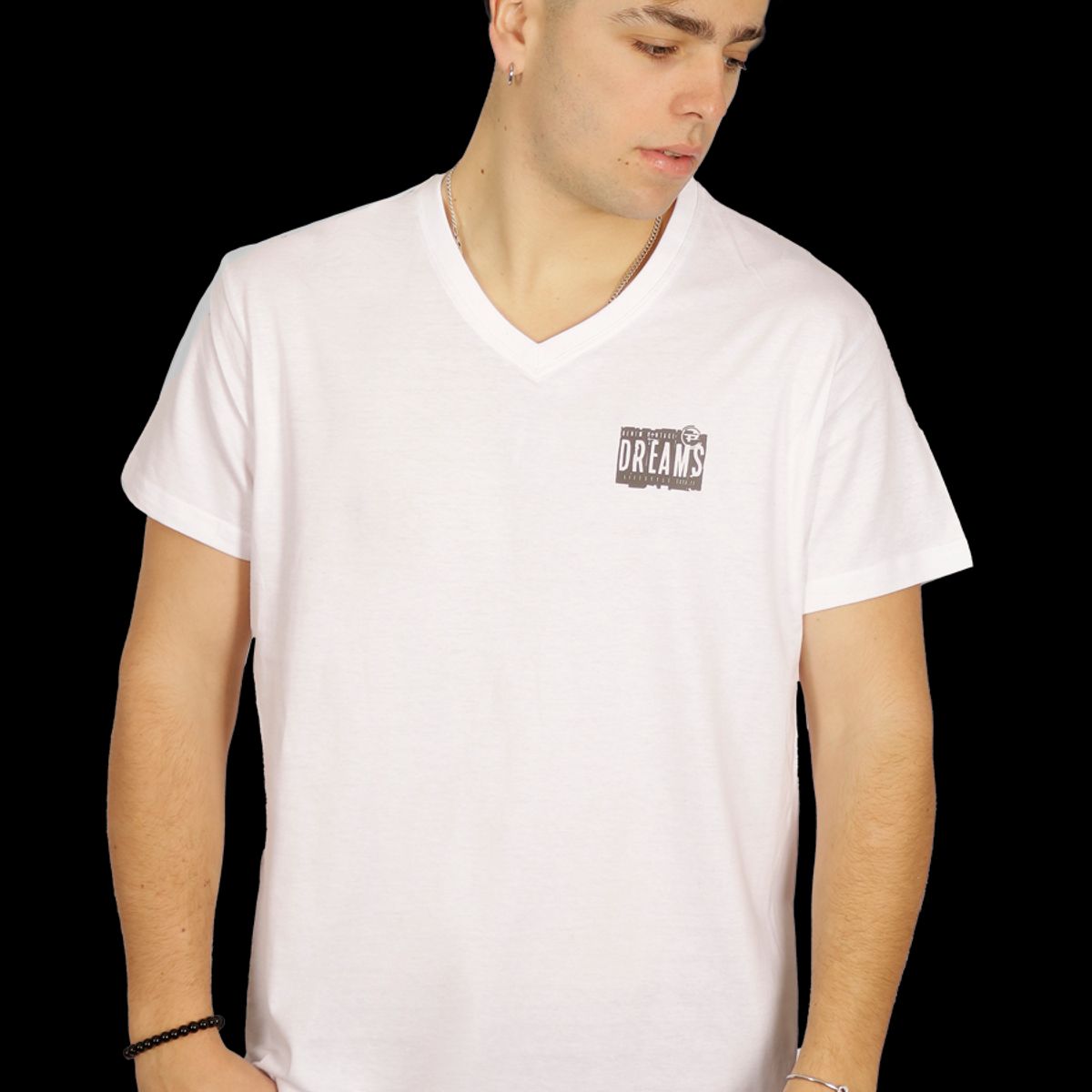 PEROE - Polera Joao I Cuello V Blanca Peroé