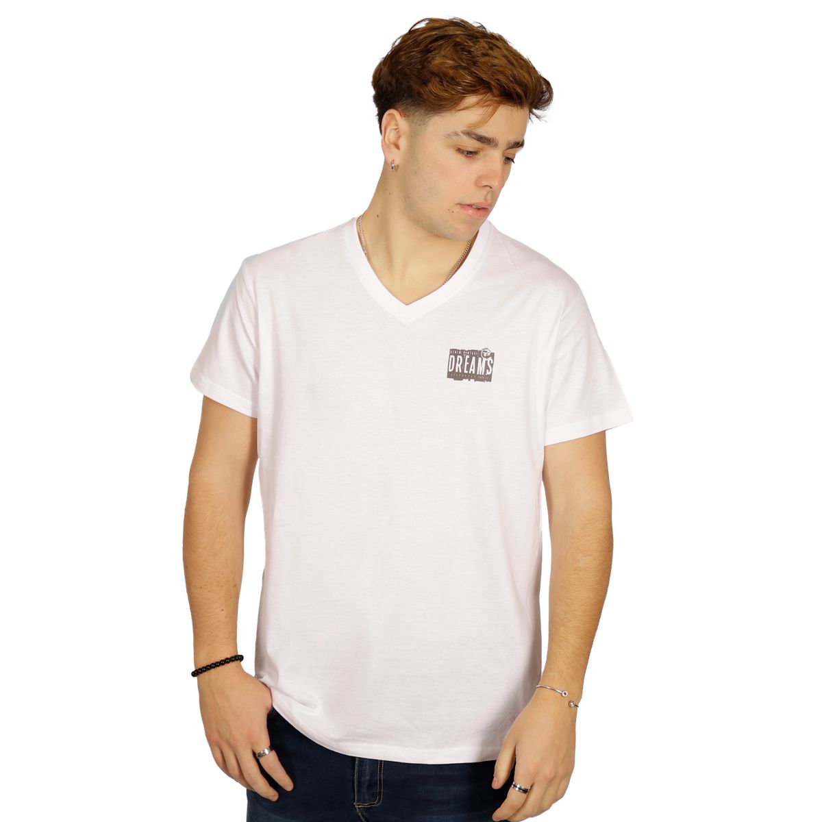 PEROE - Polera Joao I Cuello V Blanca Peroé