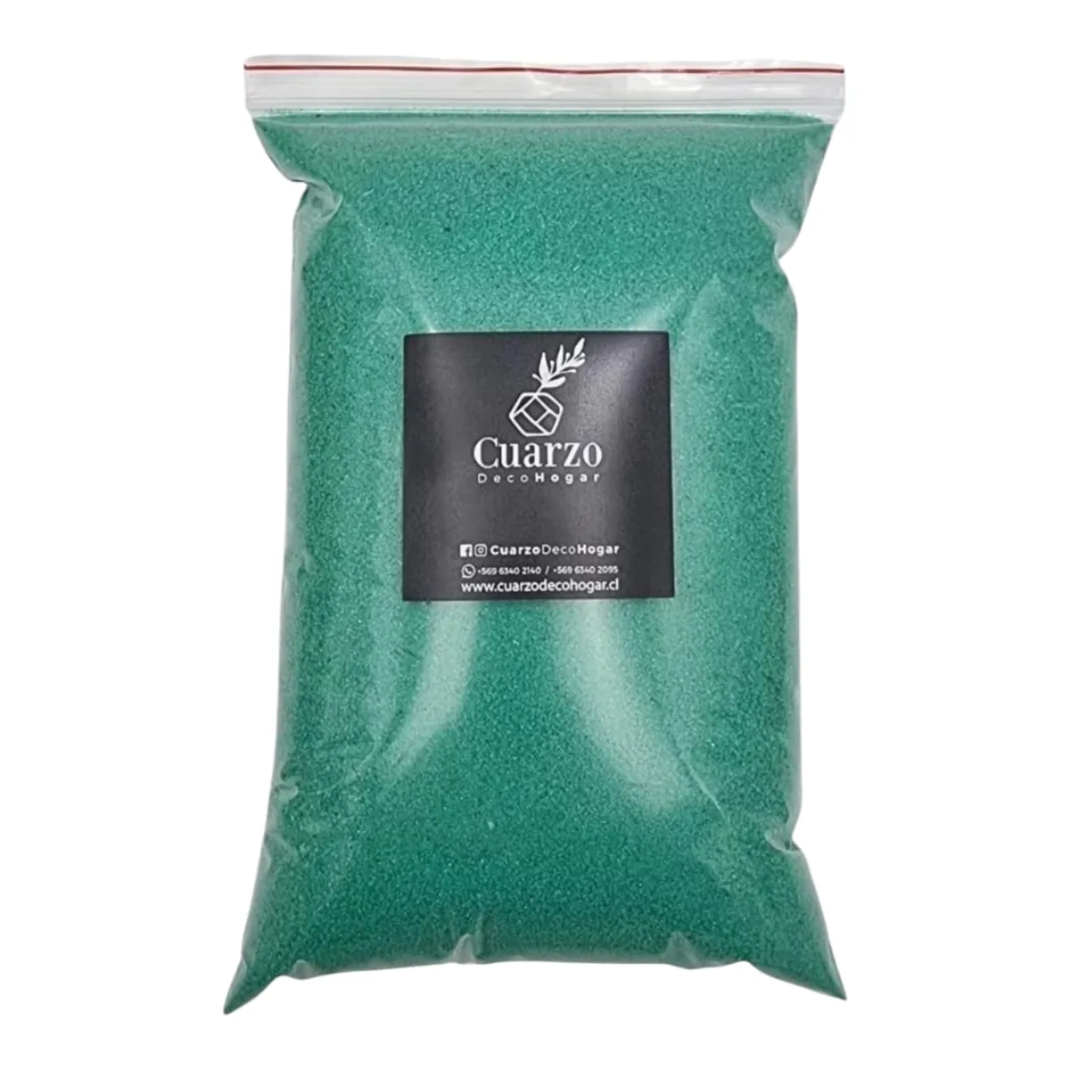 GENERICO - Arena de Cuarzo Color Verde Turquesa. 1 kg