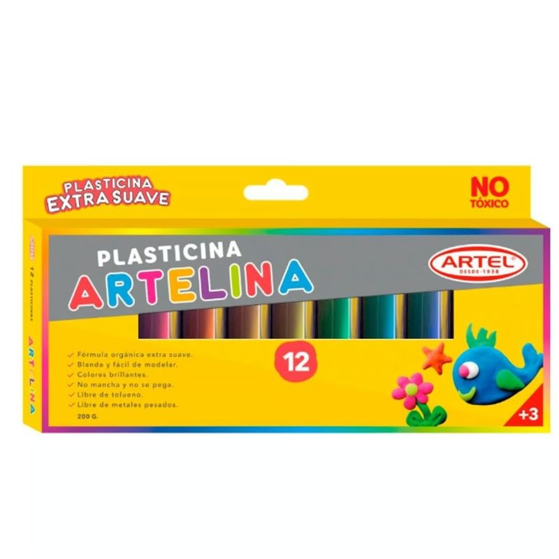 GENERICO - Plastilina Artelina 12 Unidades Artel