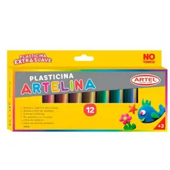 GENERICO - Plastilina Artelina 12 Unidades Artel