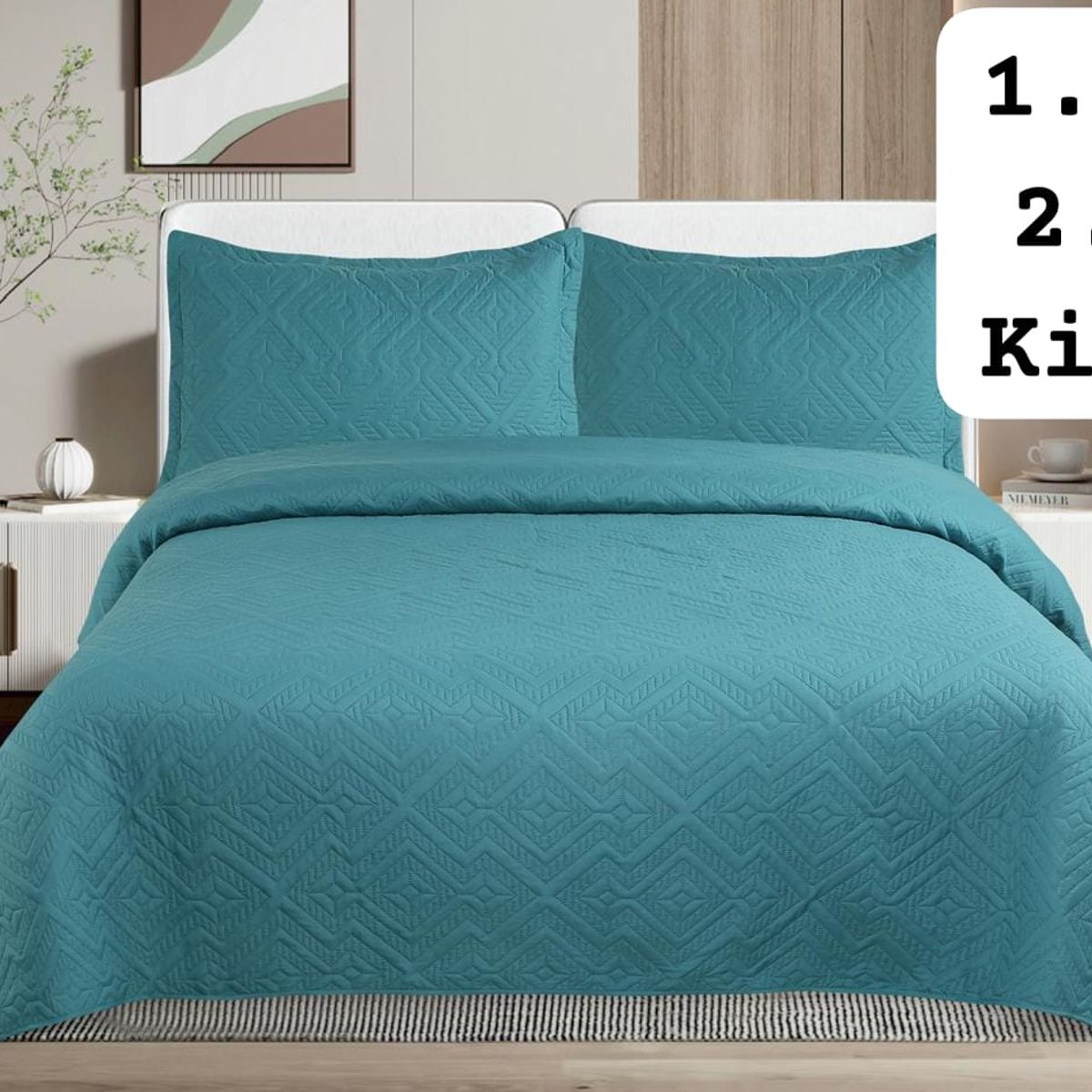 GENERICO - Cubrecama de verano quilt king