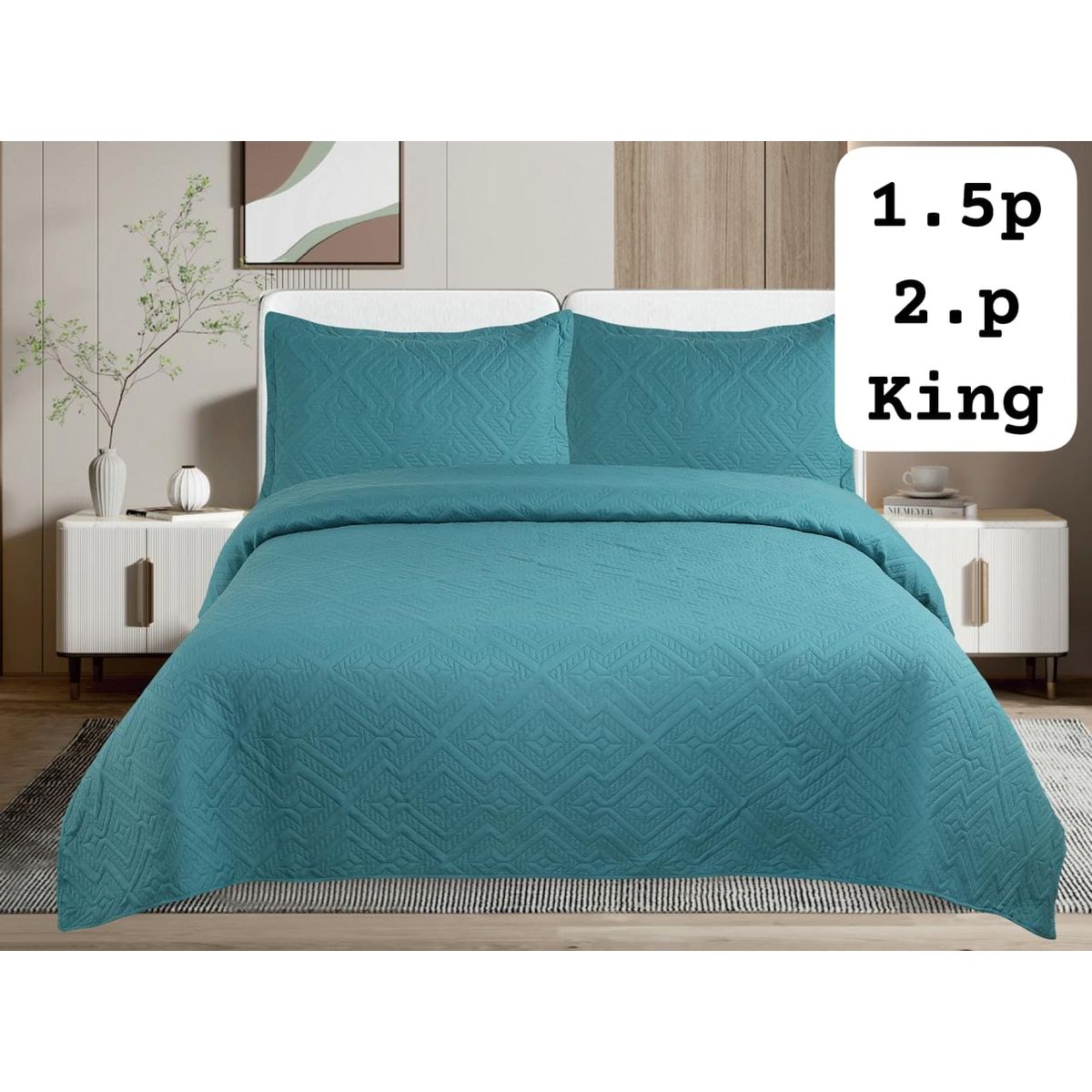 GENERICO - Cubrecama de verano quilt king
