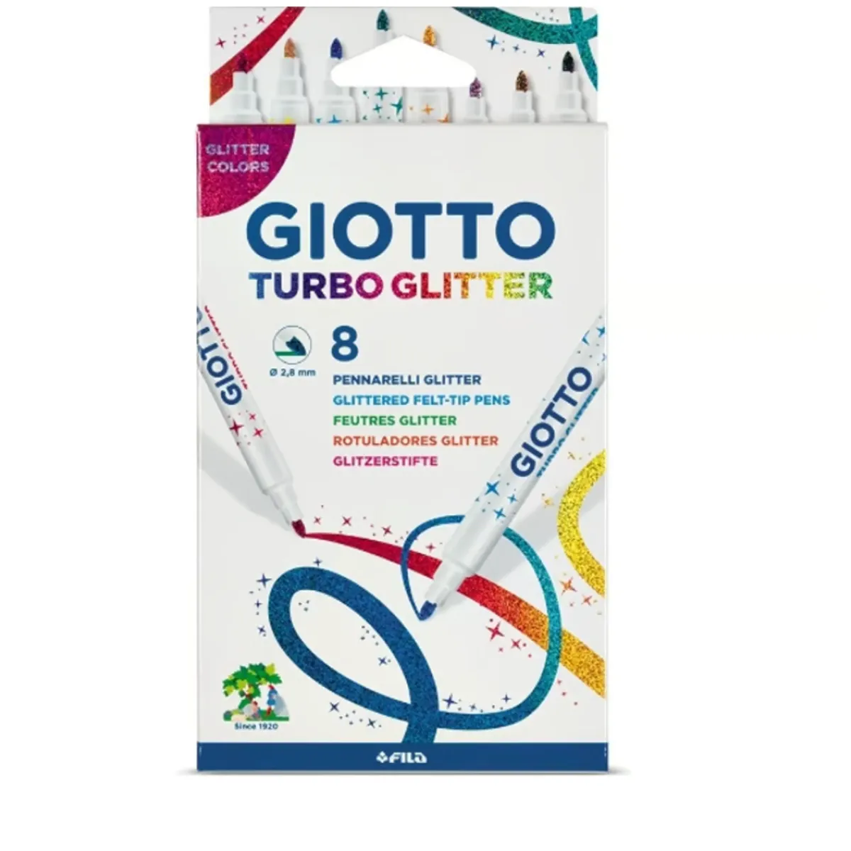 GENERICO - Marcadores Giotto Turbo Glitter 8 Unidades