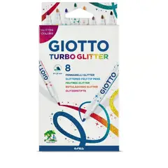GENERICO - Marcadores Giotto Turbo Glitter 8 Unidades