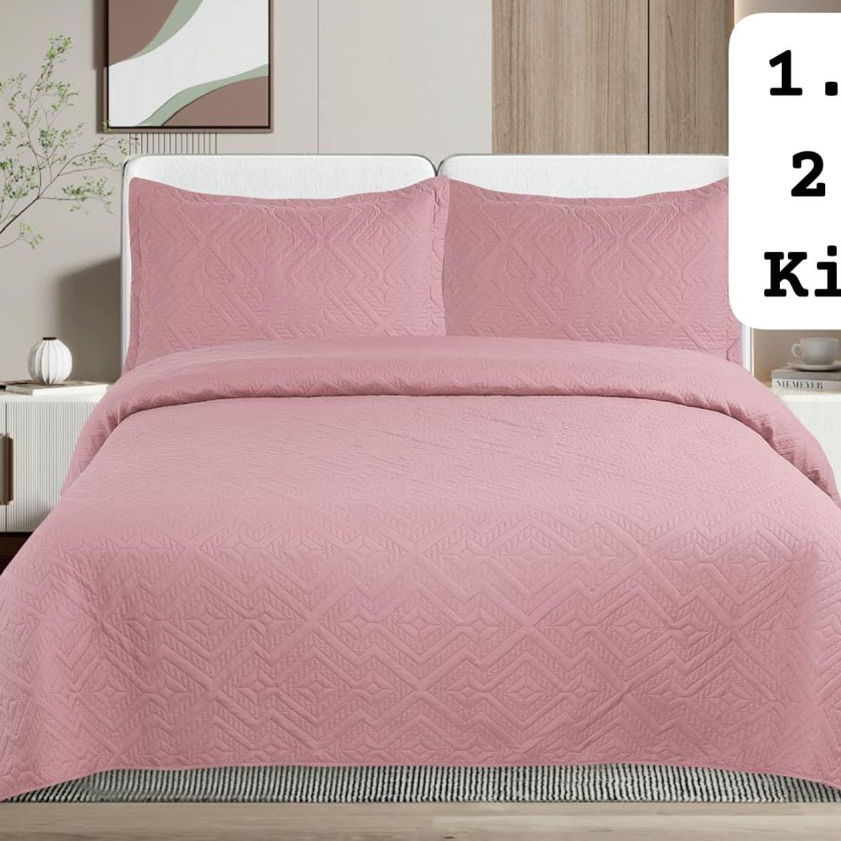 GENERICO - Cubrecama de verano quilt king