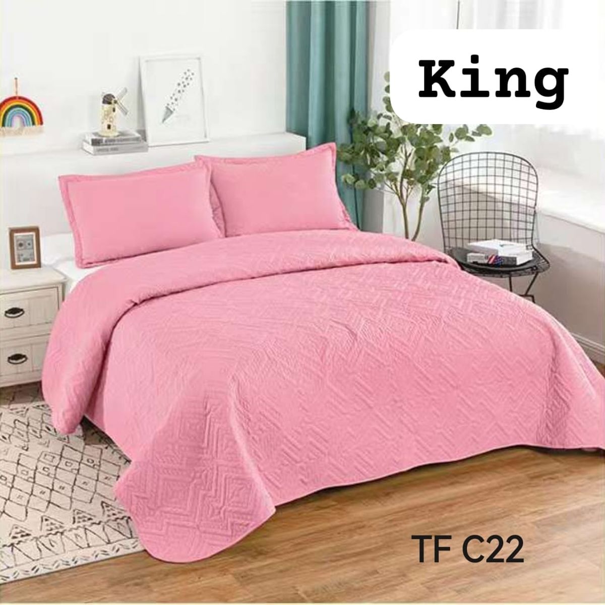 GENERICO - Cubrecama de verano quilt king