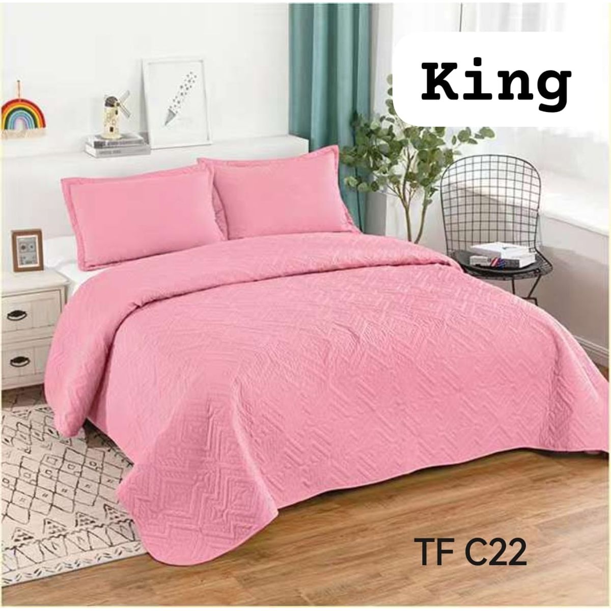 GENERICO - Cubrecama de verano quilt king