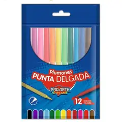 GENERICO - ProArte CoPlumones Punta Delgada 12 Unidades 12 Coloreslor