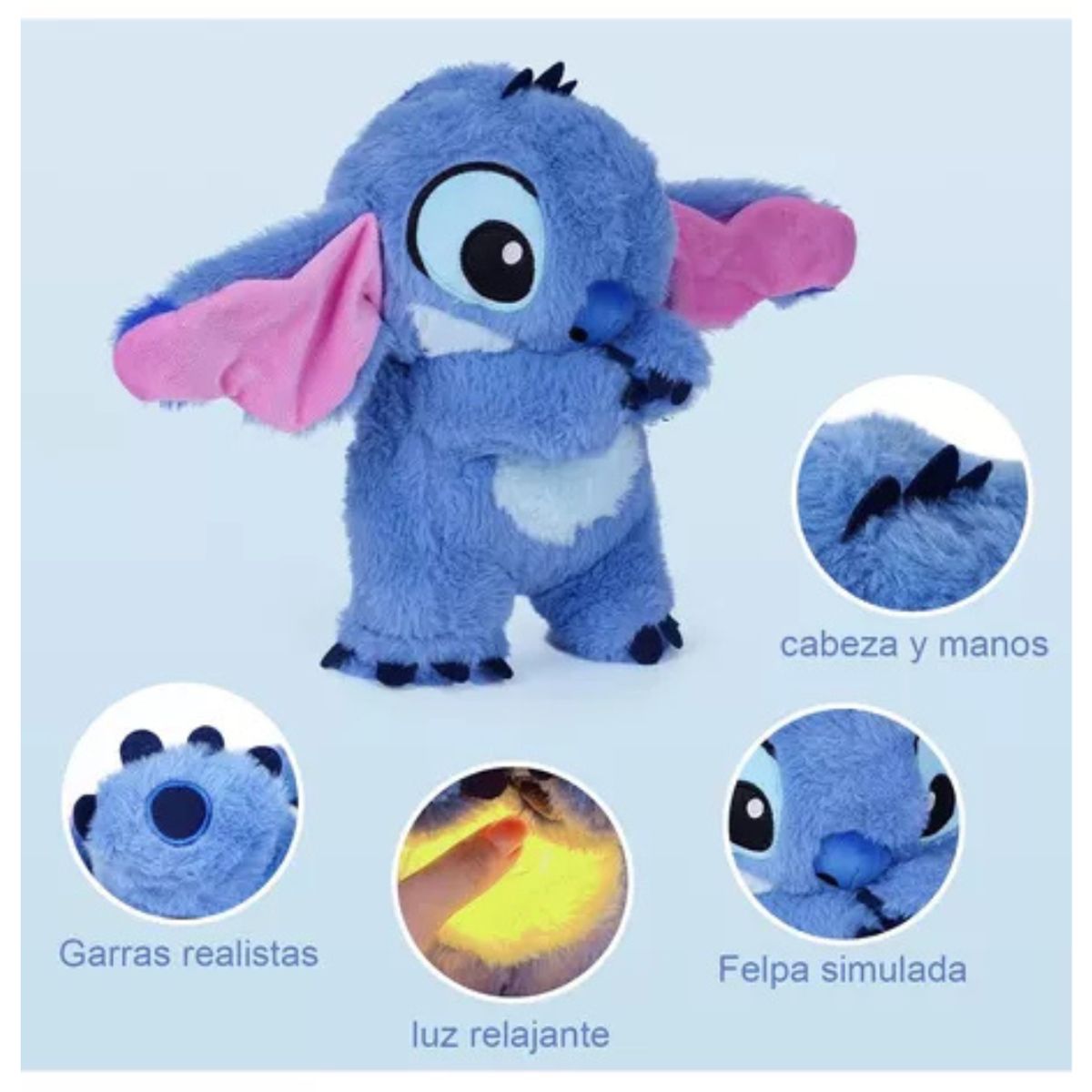 DREAMS - Stitch Peluche que Respira para dormir con Luz y Sonido