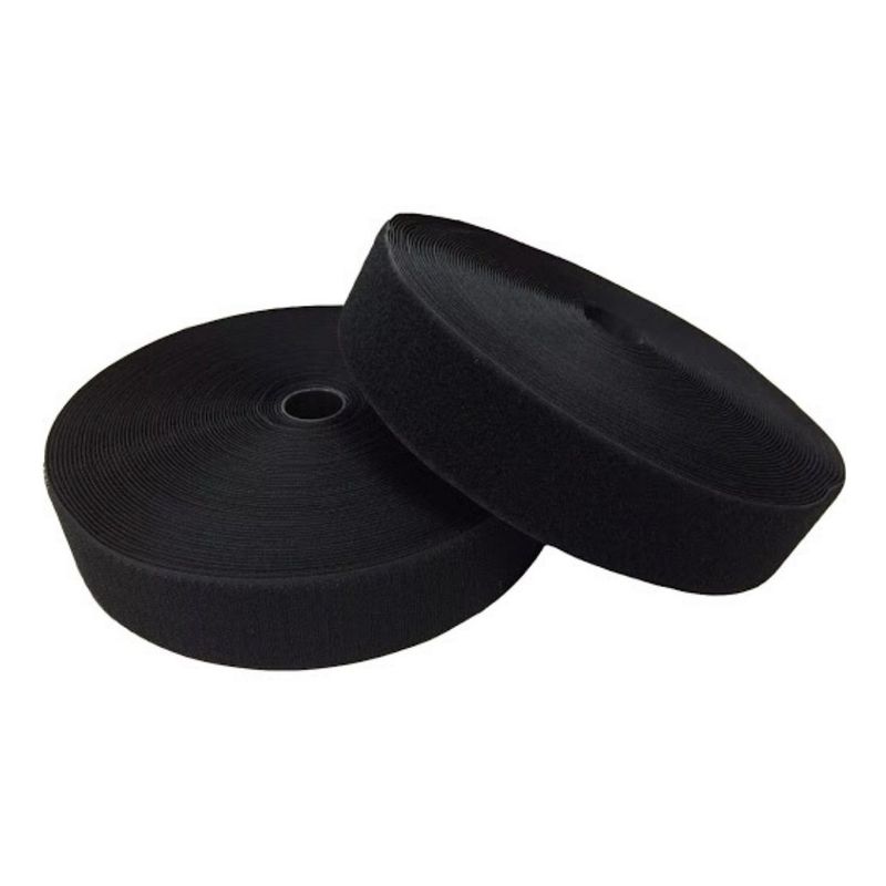 GENERICO - velcro de 50mm por rollo 25 metros negro