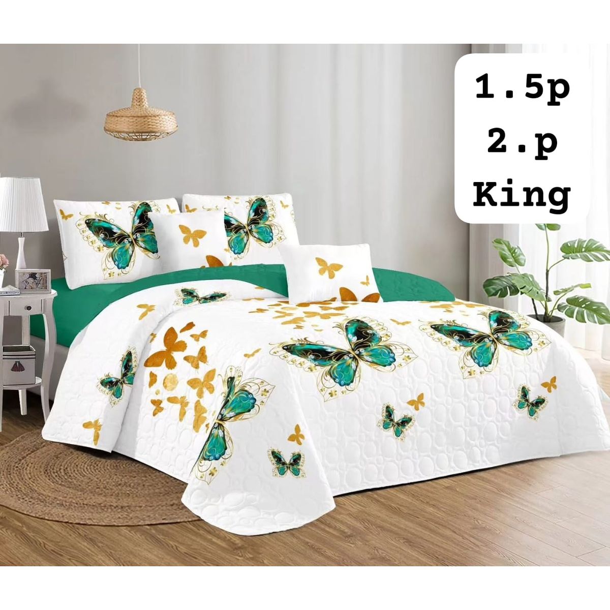 GENERICO - Cubrecama de verano quilt king