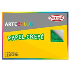 GENERICO - Cartulina Papel Crepe ArteColor 10 Pliegos 10 Colores